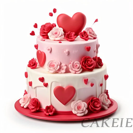 Red Heart Valentine Cake